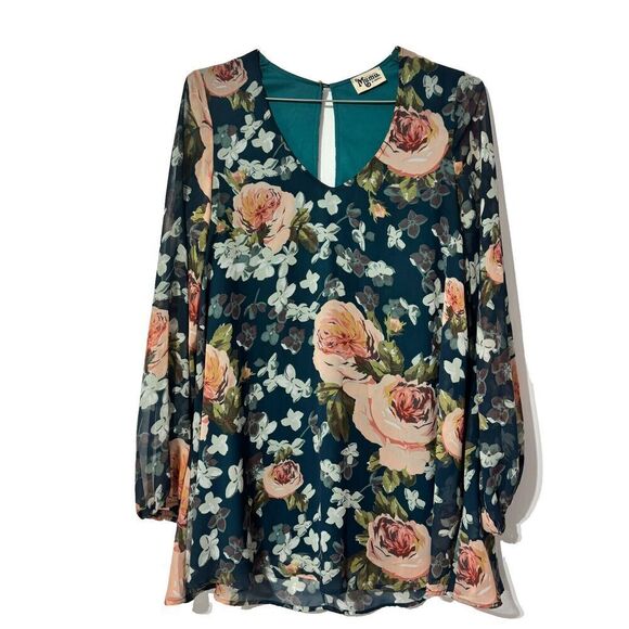 Show Me Your Mumu‎ Donna Michelle Tunic Dress V Neck Multicolor XSmall Floral - Picture 4 of 10